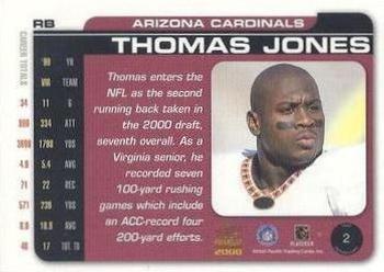 2000 Pacific Paramount - Draft Picks 325 #2 Thomas Jones Back