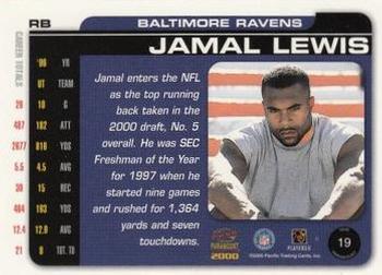 2000 Pacific Paramount - Draft Picks 325 #19 Jamal Lewis Back