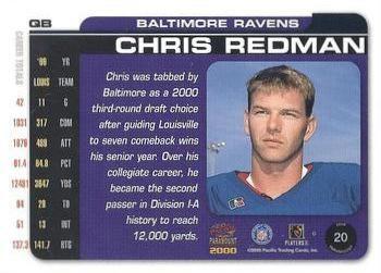 2000 Pacific Paramount - Draft Picks 325 #20 Chris Redman Back