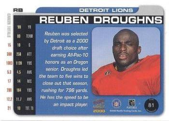 2000 Pacific Paramount - Draft Picks 325 #81 Reuben Droughns Back