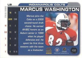 2000 Pacific Paramount - Draft Picks 325 #102 Marcus Washington Back