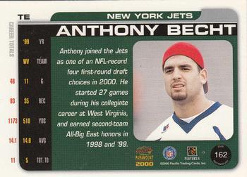2000 Pacific Paramount - Draft Picks 325 #162 Anthony Becht Back