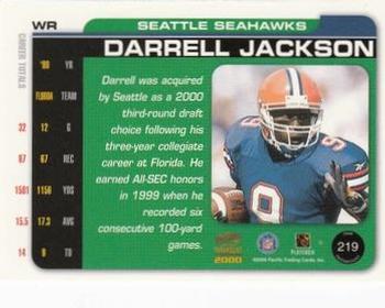 2000 Pacific Paramount - Draft Picks 325 #219 Darrell Jackson Back