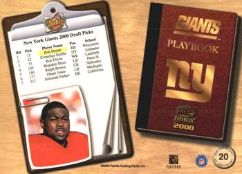 2000 Pacific Paramount - Draft Report #20 Ron Dayne Back