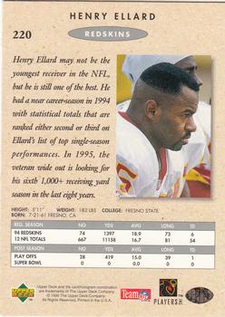 1995 SP Championship #220 Henry Ellard Back