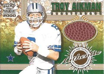 2000 Pacific Paramount - Game Used Footballs #1 Troy Aikman Front