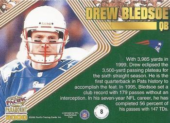 2000 Pacific Paramount - Game Used Footballs #8 Drew Bledsoe Back