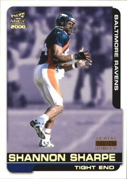2000 Pacific Paramount - HoloGold #21 Shannon Sharpe Front