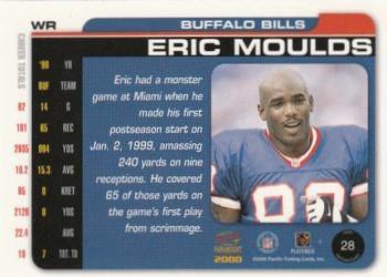 2000 Pacific Paramount - HoloGold #28 Eric Moulds Back