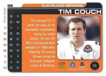 2000 Pacific Paramount - HoloGold #56 Tim Couch Back