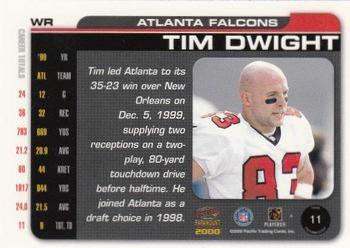 2000 Pacific Paramount - HoloSilver #11 Tim Dwight Back
