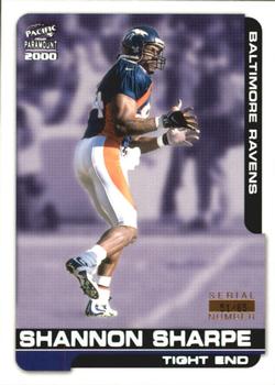 2000 Pacific Paramount - HoloSilver #21 Shannon Sharpe Front