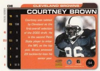 2000 Pacific Paramount - HoloSilver #54 Courtney Brown Back