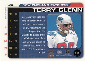2000 Pacific Paramount - HoloSilver #141 Terry Glenn Back