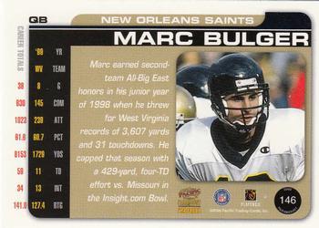 2000 Pacific Paramount - HoloSilver #146 Marc Bulger Back