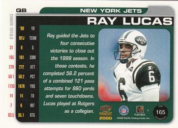 2000 Pacific Paramount - HoloSilver #165 Ray Lucas Back