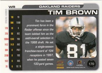 2000 Pacific Paramount - HoloSilver #170 Tim Brown Back
