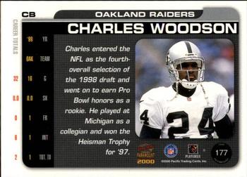2000 Pacific Paramount - HoloSilver #177 Charles Woodson Back