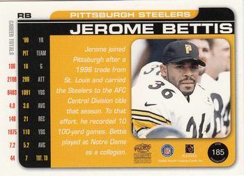 2000 Pacific Paramount - HoloSilver #185 Jerome Bettis Back