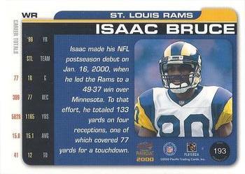 2000 Pacific Paramount - HoloSilver #193 Isaac Bruce Back
