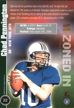 2000 Pacific Paramount - Zoned In #22 Chad Pennington Back