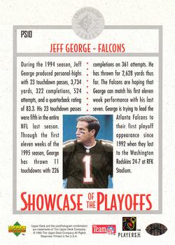 1995 SP Championship - Playoff Showcase #PS10 Jeff George Back