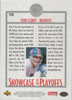 1995 SP Championship - Playoff Showcase #PS18 John Elway Back