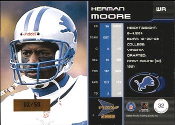 2000 Pacific Prism Prospects - Holographic Gold #32 Herman Moore Back