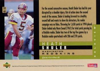 1995 SP - Holoviews #33 Heath Shuler Back