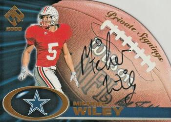 2000 Pacific Private Stock - Private Signings #11 Michael Wiley Front
