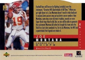 1995 SP - Holoviews Die Cuts #1 Joe Montana Back