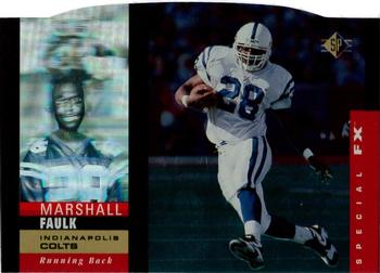 1995 SP - Holoviews Die Cuts #7 Marshall Faulk Front