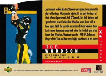 1995 SP - Holoviews Die Cuts #13 Rod Woodson Back