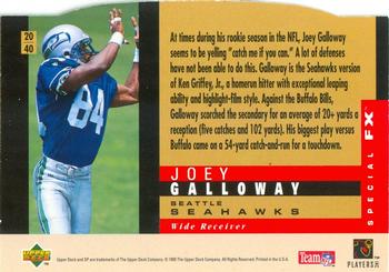 1995 SP - Holoviews Die Cuts #20 Joey Galloway Back