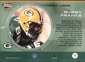 2000 Pacific Revolution - First Look #16 Bubba Franks Back