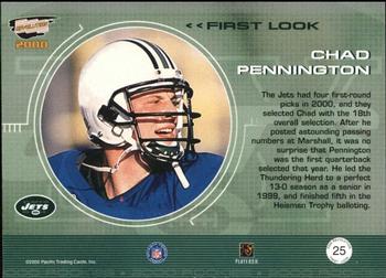 2000 Pacific Revolution - First Look #25 Chad Pennington Back