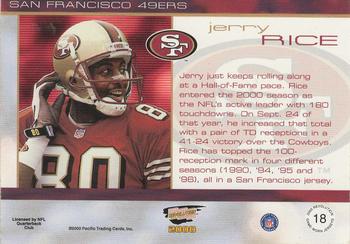 2000 Pacific Revolution - Game Worn Jerseys #18 Jerry Rice Back