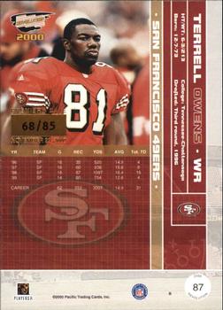 2000 Pacific Revolution - Premiere Date #87 Terrell Owens Back