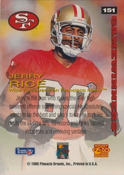 1995 Sportflix #151 Jerry Rice Back