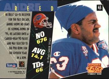 1995 Sportflix #45 Andre Reed Back