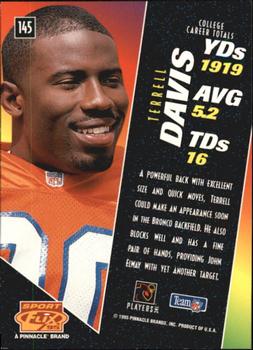 1995 Sportflix #145 Terrell Davis Back