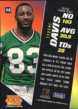 1995 Sportflix #148 Tyrone Davis Back
