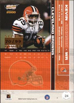 2000 Pacific Revolution - Red #24 Kevin Johnson Back