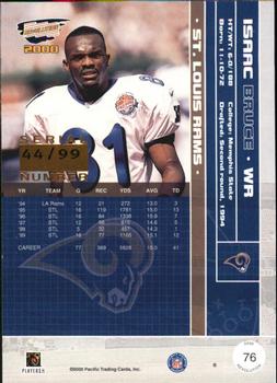 2000 Pacific Revolution - Red #76 Isaac Bruce Back