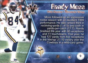 2000 Pacific Vanguard - Cosmic Force #9 Randy Moss Back