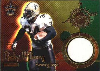 2000 Pacific Vanguard - Game Worn Jersey Duals #2 Ricky Williams / Jerome Bettis Front