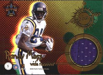 2000 Pacific Vanguard - Game Worn Jersey Duals #5 Jerry Rice / Randy Moss Back