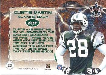 2000 Pacific Vanguard - High Voltage #23 Curtis Martin Back