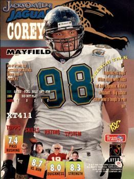 1995 Stadium Club #XT411 Corey Mayfield Back