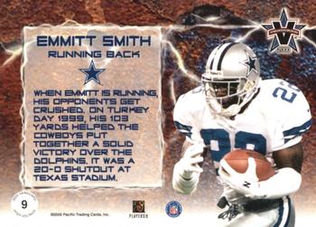 2000 Pacific Vanguard - High Voltage Gold #9 Emmitt Smith Back